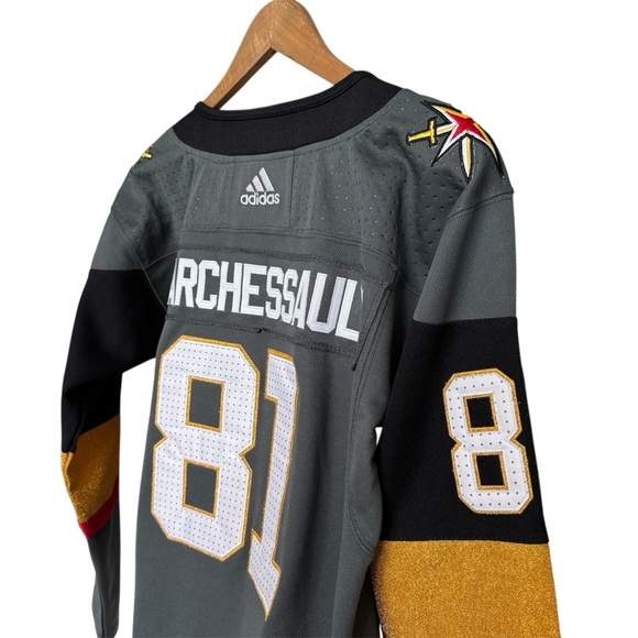 Vegas Golden Knights Adidas Hockey Jersey Marchessault #81 Size S/M Gray NHL - Picture 10 of 12